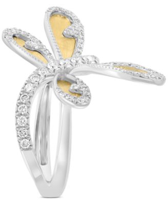 EFFY&reg; Diamond Dragonfly Ring (1/2 ct. t.w.) in 14k Two-Tone Gold