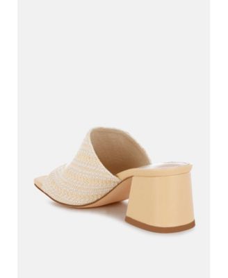 Morgana Woven Raffia Slip Ons
