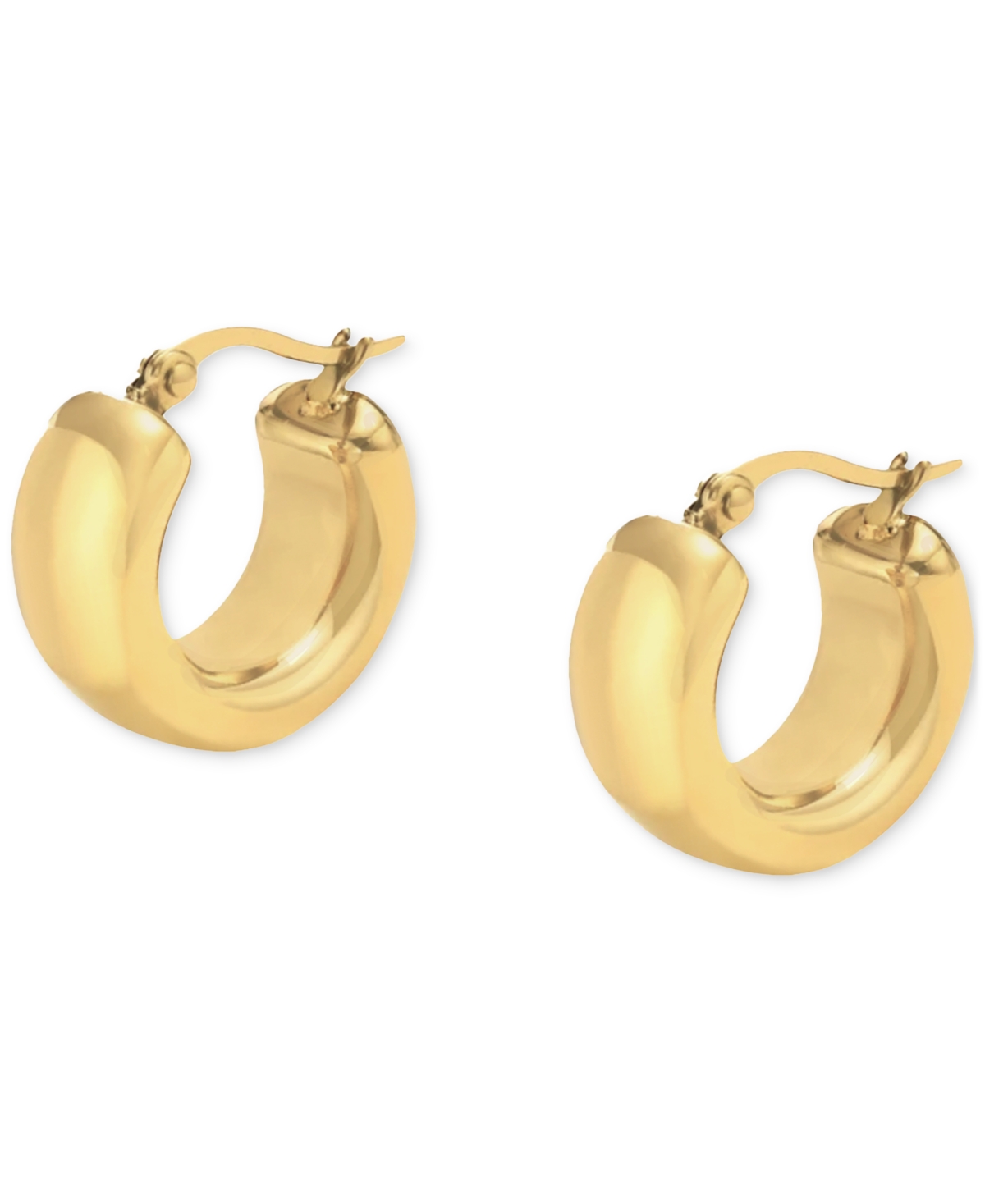 Stainless Steel metal Extra-Small Hoop Earrings, 0.47" - Silver