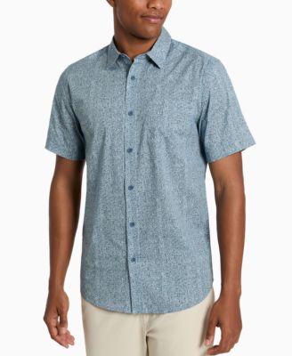 Kenneth Cole - Men's Patch Pocket Short Sleeve Button Front Shirt