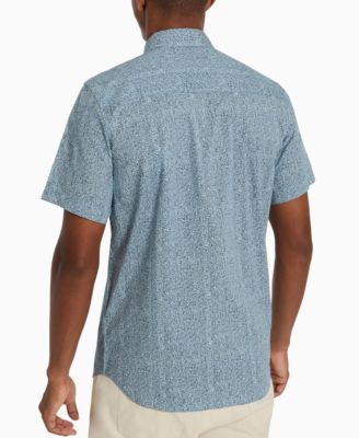 Кеннет Коул Kenneth Cole Мужская рубашка с накладным карманом и коротким рукавом на пуговицах спереди 13790₽