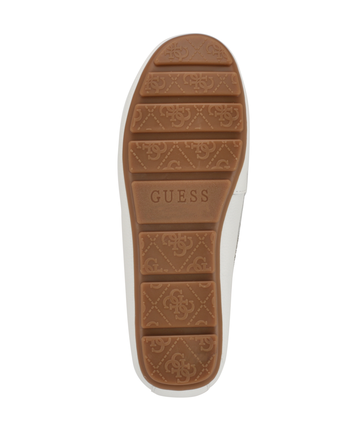 Guess Lavonta Boat Shoe In White Leather