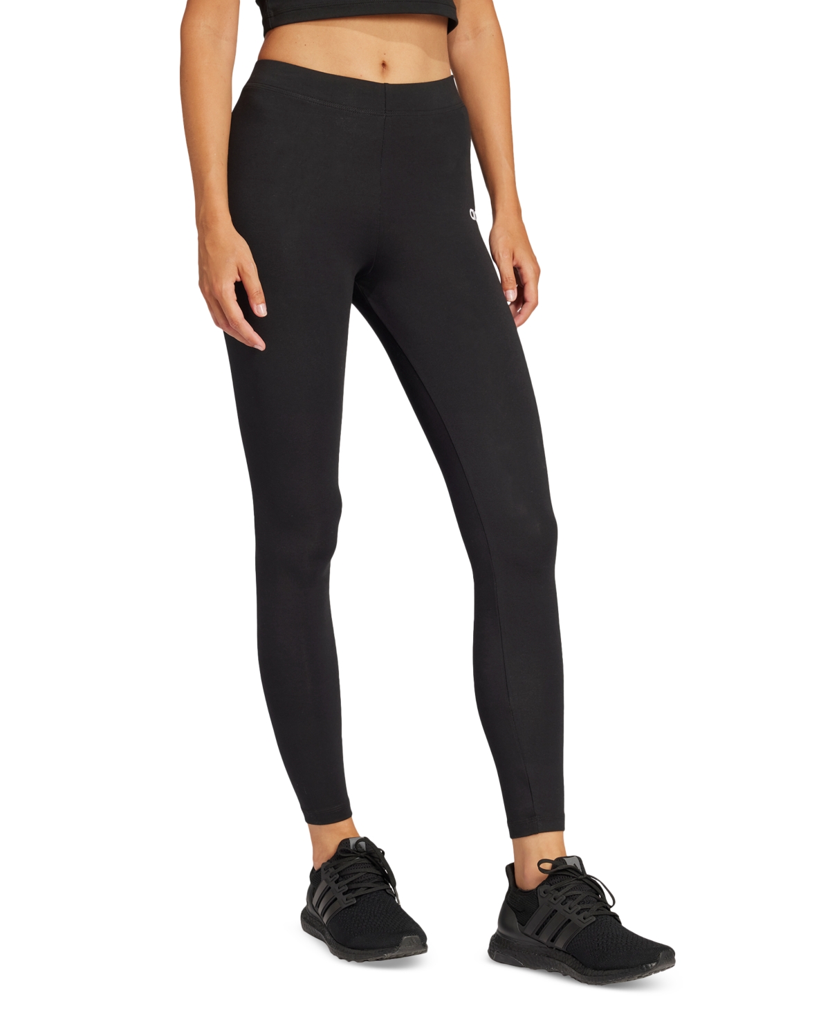 Adidas Originals Women's Hip-logo Full-length Athletic Tights In Black,whit