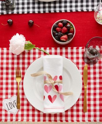 Love XOXO Checkers Embellished Placemat, Set of 4