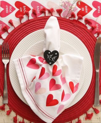 Heart Chalkboard Napkin Ring, Set of 6