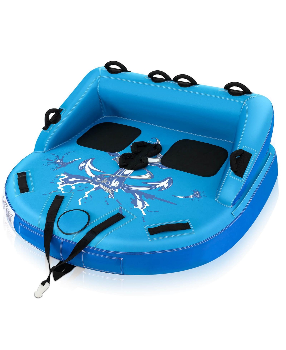 2 Person Water Sport Inflatable Towable Tubes for Boating - Blue