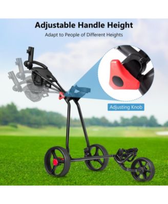 Durable Foldable Steel Golf Cart with Mesh Bag