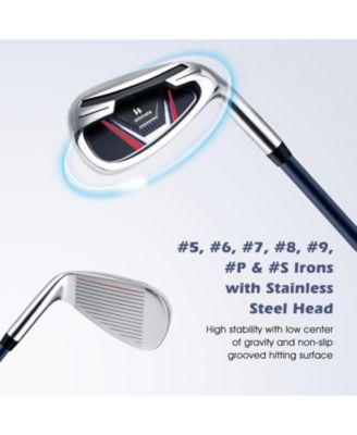 11 Pieces Complete Golf Club Package Set-Blue