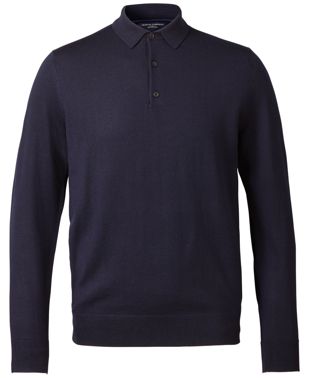 CHARLES TYRWHITT MEN'S MERINO WOOL POLO SWEATER 