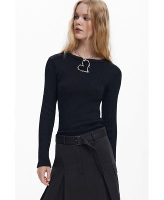 Швы женской хлопчатобумажной футболки Desigual