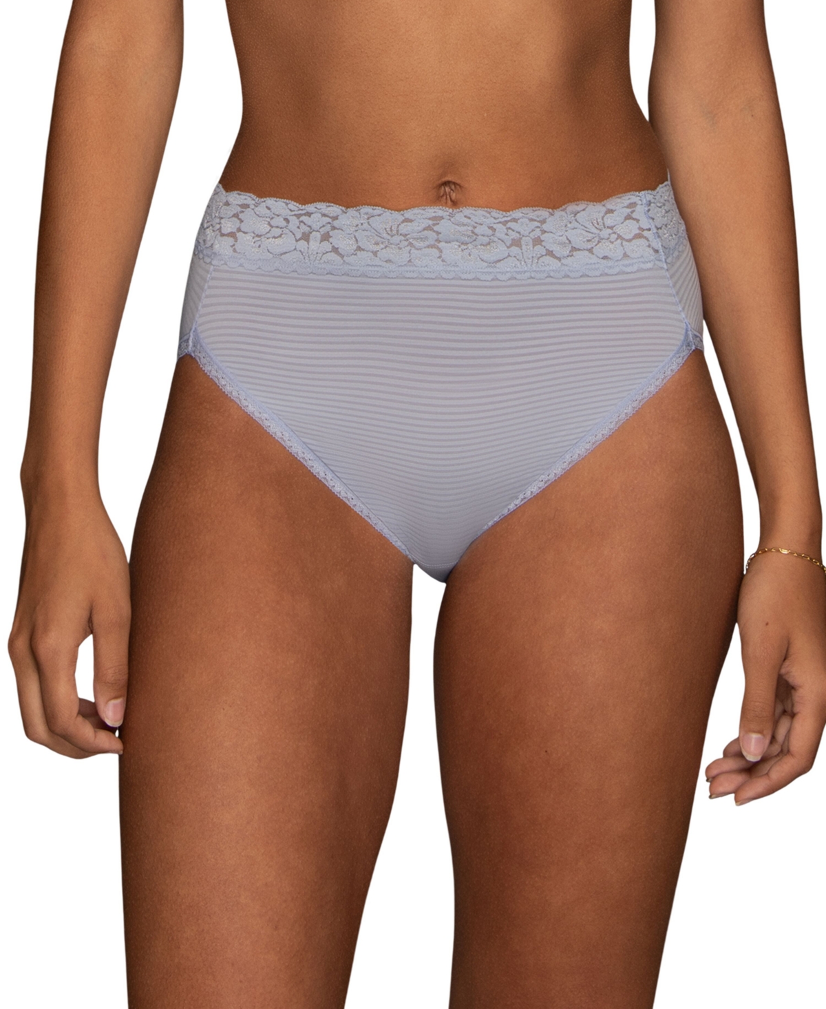 VANITY FAIR WOMEN'S FLATTERING LACE HI-CUT PANTY UNDERWEAR 13280, EXTENDED SIZES AVAILABLE 