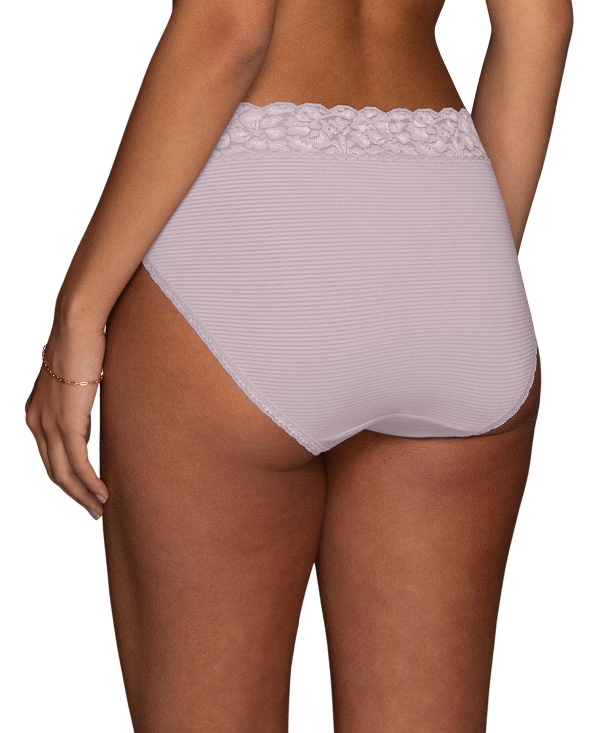 VANITY FAIR WOMEN'S FLATTERING LACE HI-CUT PANTY UNDERWEAR 13280, EXTENDED SIZES AVAILABLE 