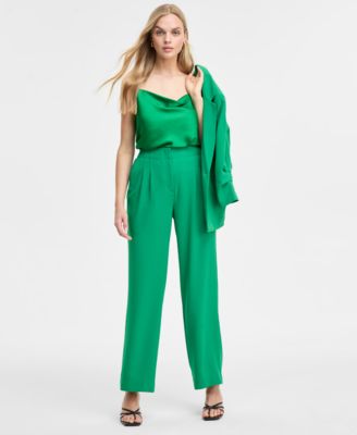 Женский атласный топ с круглым вырезом и без рукавов от Bar III, эксклюзивно представленный в Macy's