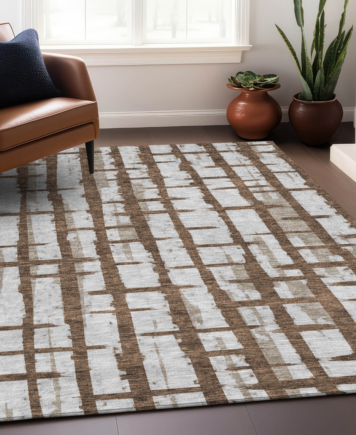 Addison Chantille Acn872 8'x10' Area Rug In Chocolate