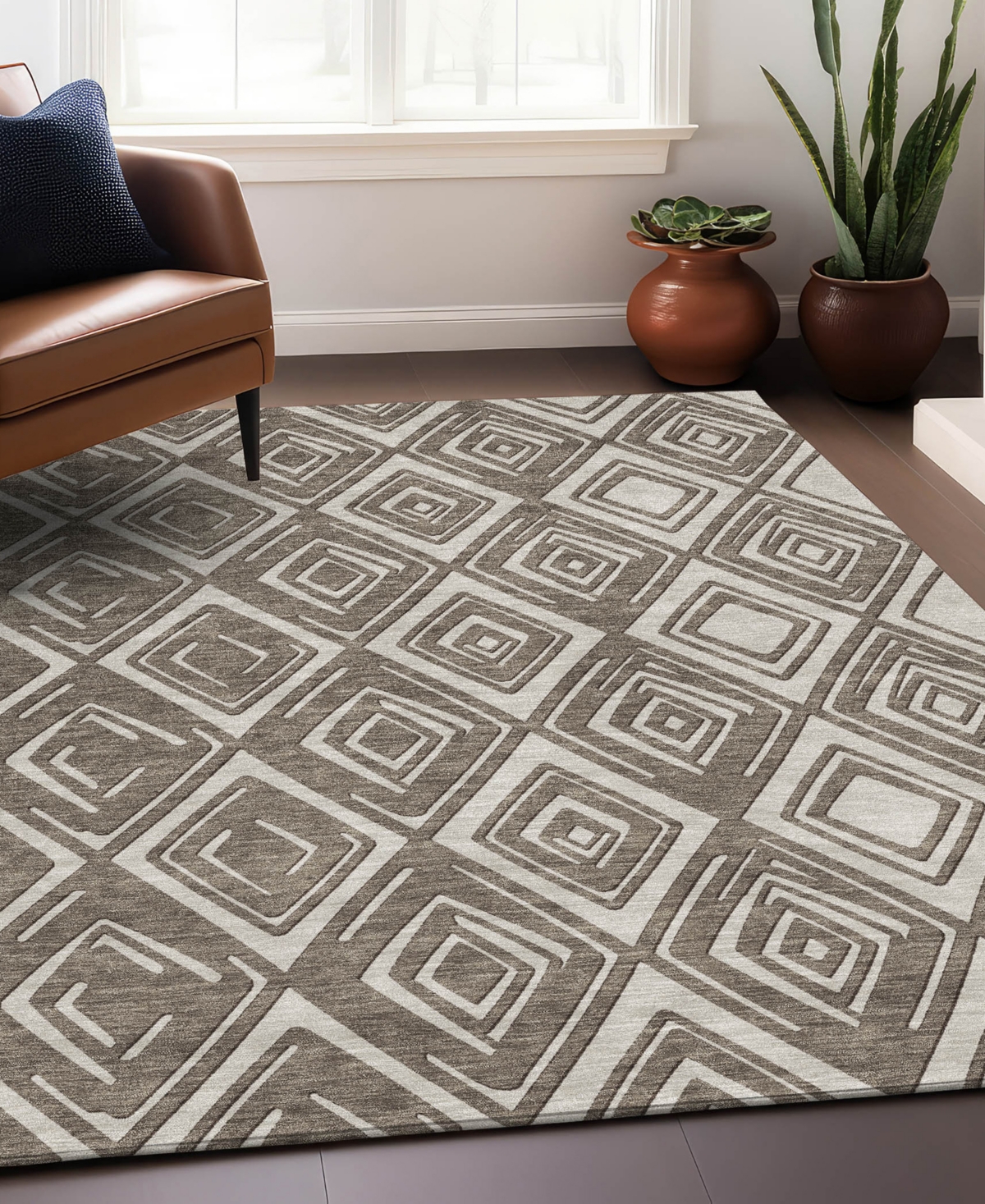 Addison Chantille Acn862 8'x10' Area Rug In Taupe