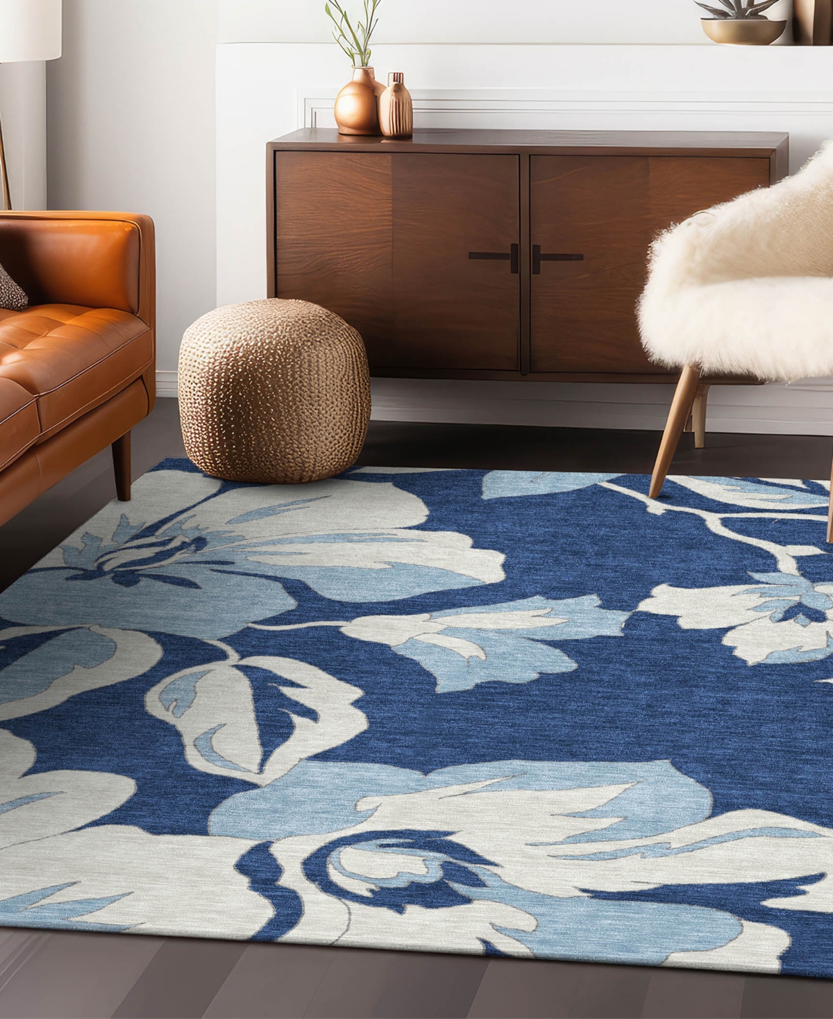 Addison Chantille Acn857 8'x10' Area Rug In Navy