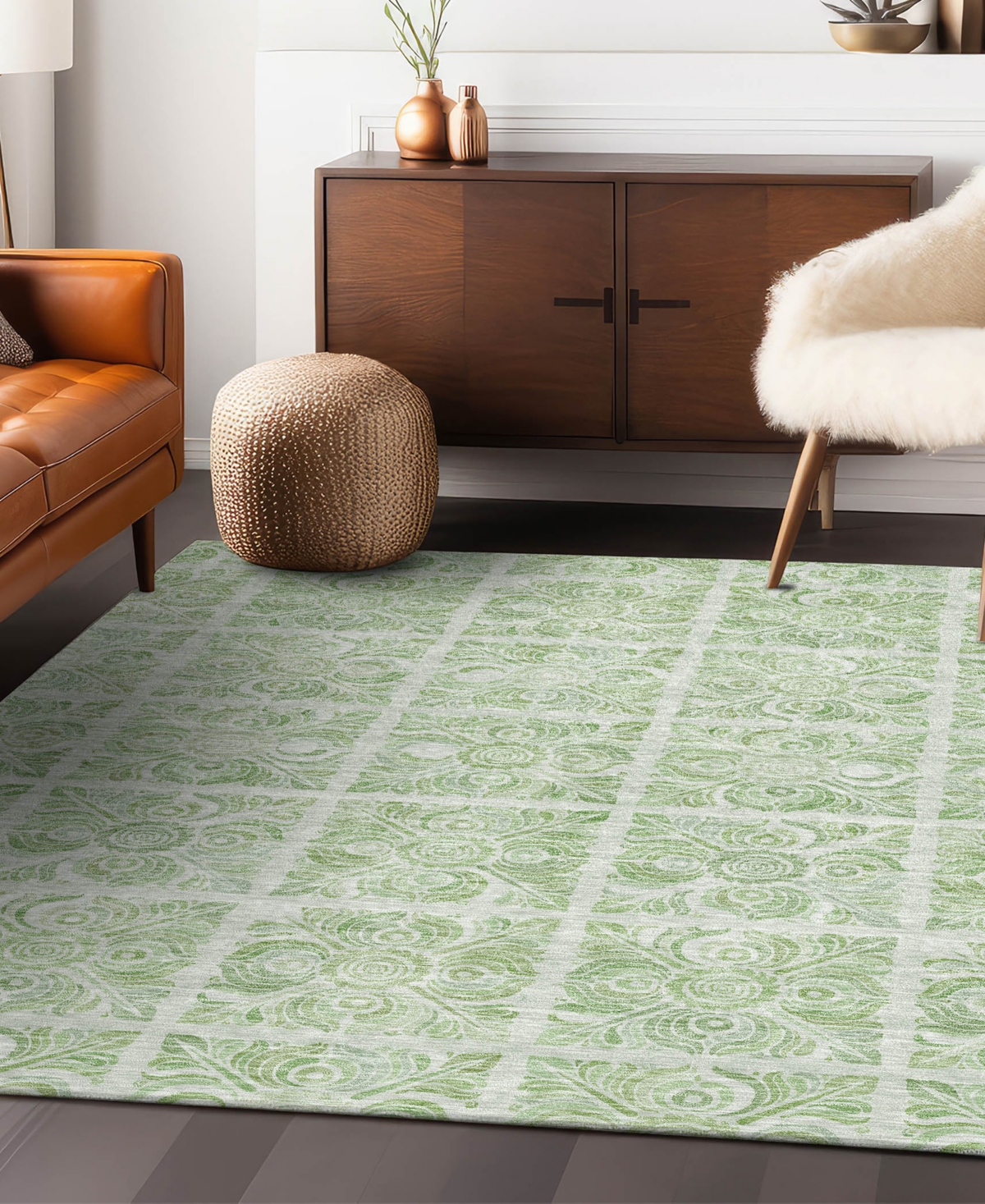 Addison Chantille Acn854 8'x10' Area Rug In Sage