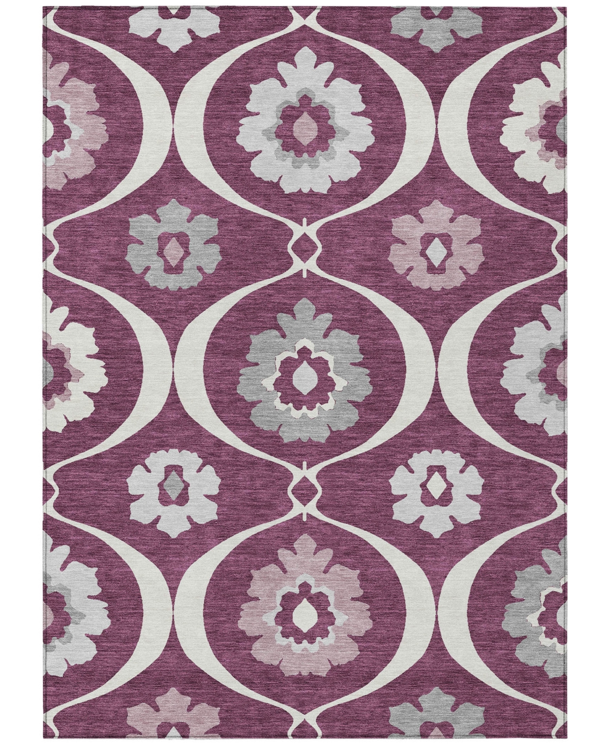 Addison Chantille Acn858 5'x7'6" Area Rug In Eggplant