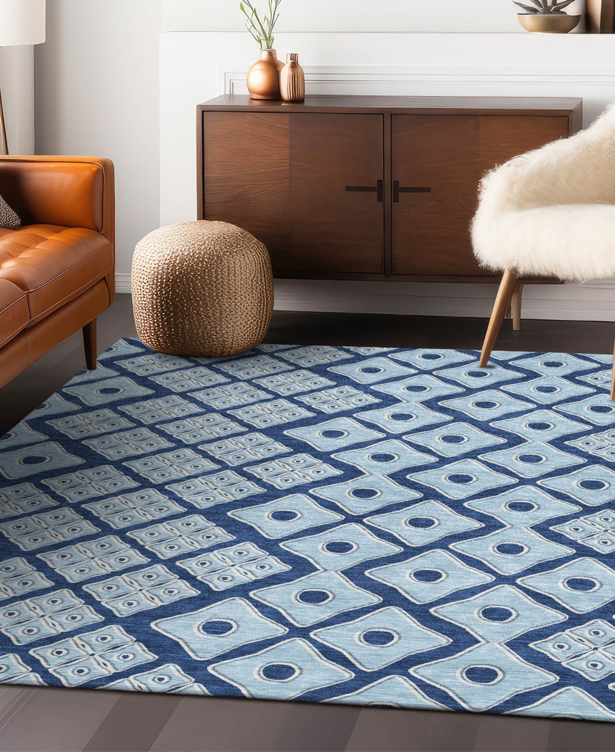 Addison Chantille Acn866 2'6"x3'10" Area Rug In Navy