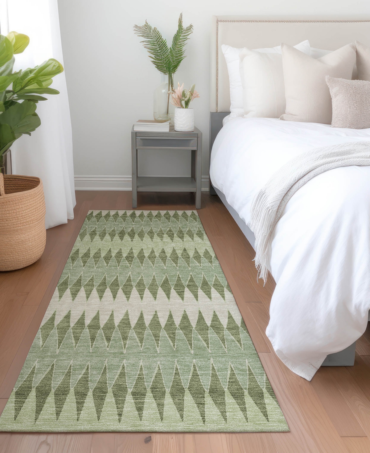 Addison Chantille Acn867 2'3"x7'6" Runner Area Rug In Sage