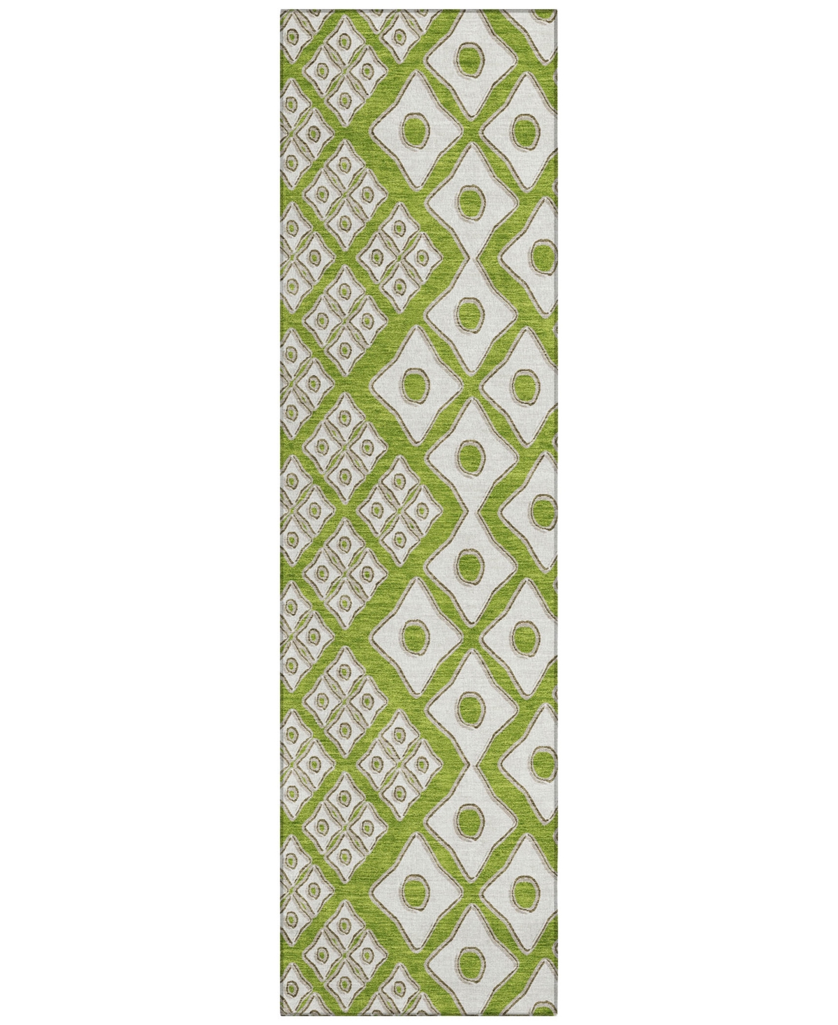 Addison Chantille Acn866 2'3"x7'6" Runner Area Rug In Lime