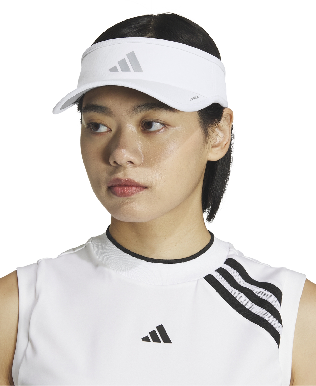 Shop Adidas Originals Women's Superlite 3 Stripe Adjustable Visor