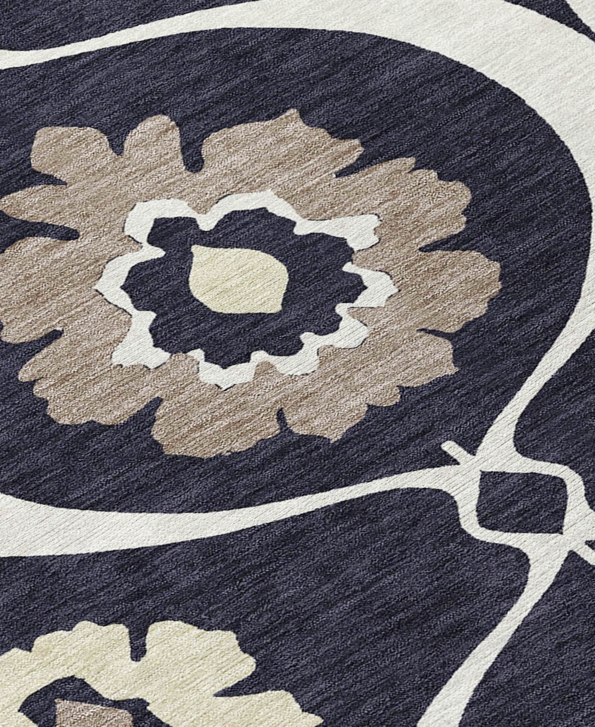 Addison Chantille Machine Washable Acn858 2'3"x7'6" Runner Area Rug In Black