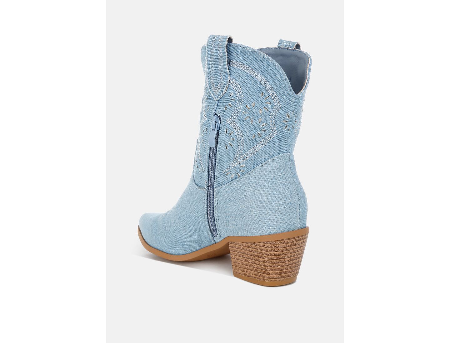 Женские ботинки London Rag Nigara Cut Out Detail Denim Cowboy, цвет: Джинсовый — фото 3