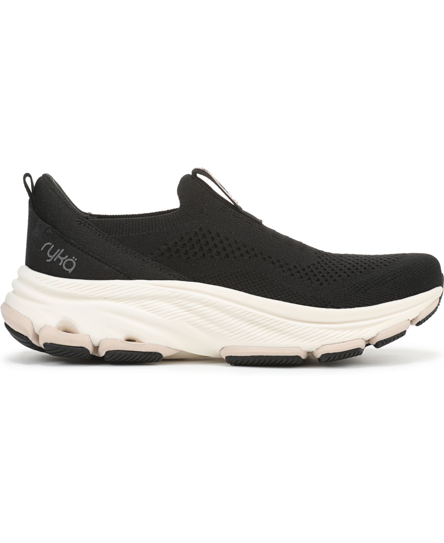 Женские кроссовки Ryka Devotion Max Knit Slip On Walking, цвет: Чёрный вязаный — фото 2