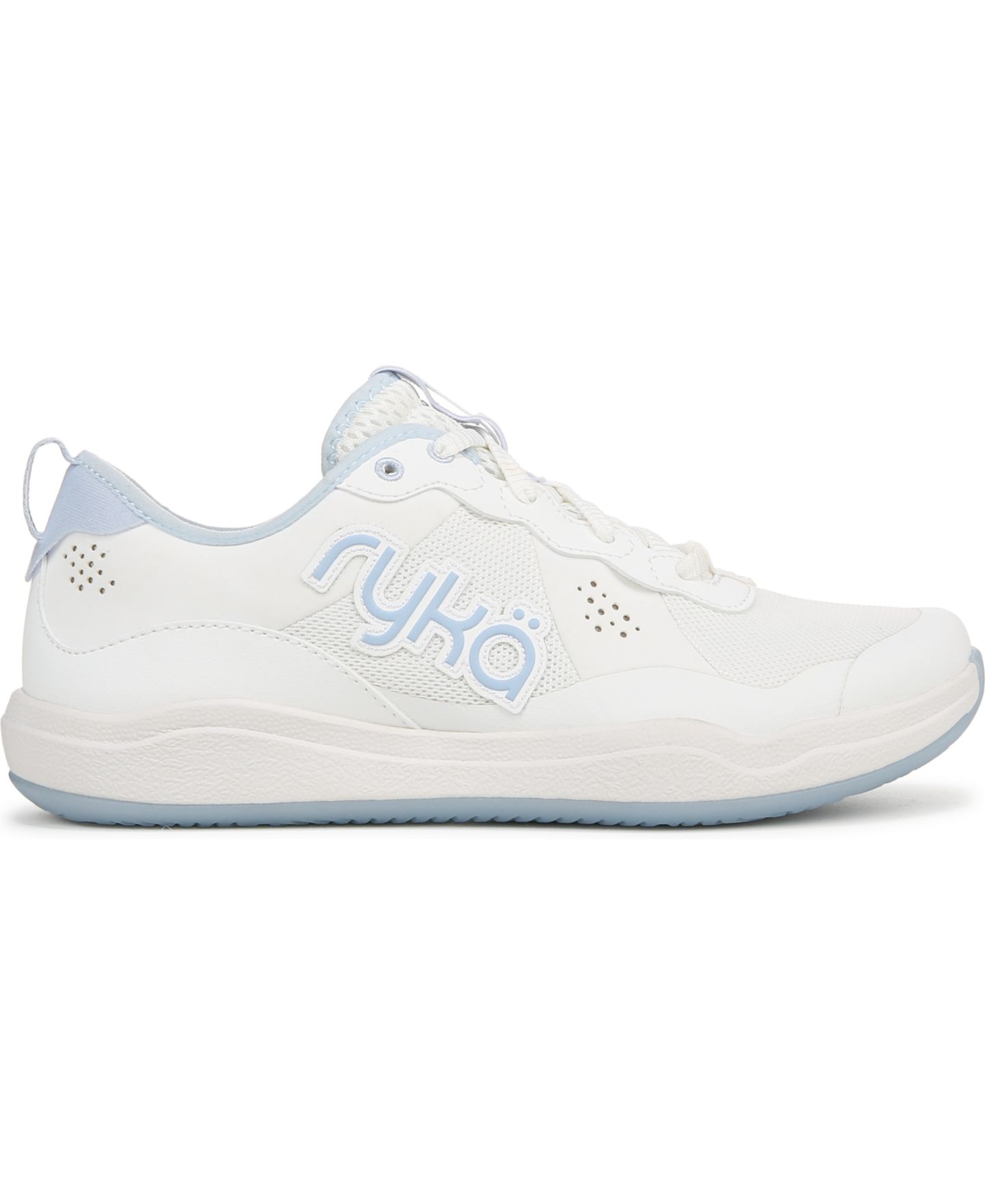 Женские кроссовки Ryka Court Agility Cross Training Lace Up, цвет: Белый / Синий сетчатый — фото 2