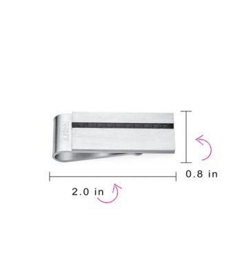 Two Tone Black Weave Inlay Carbon Fiber Money Clip Card Holder