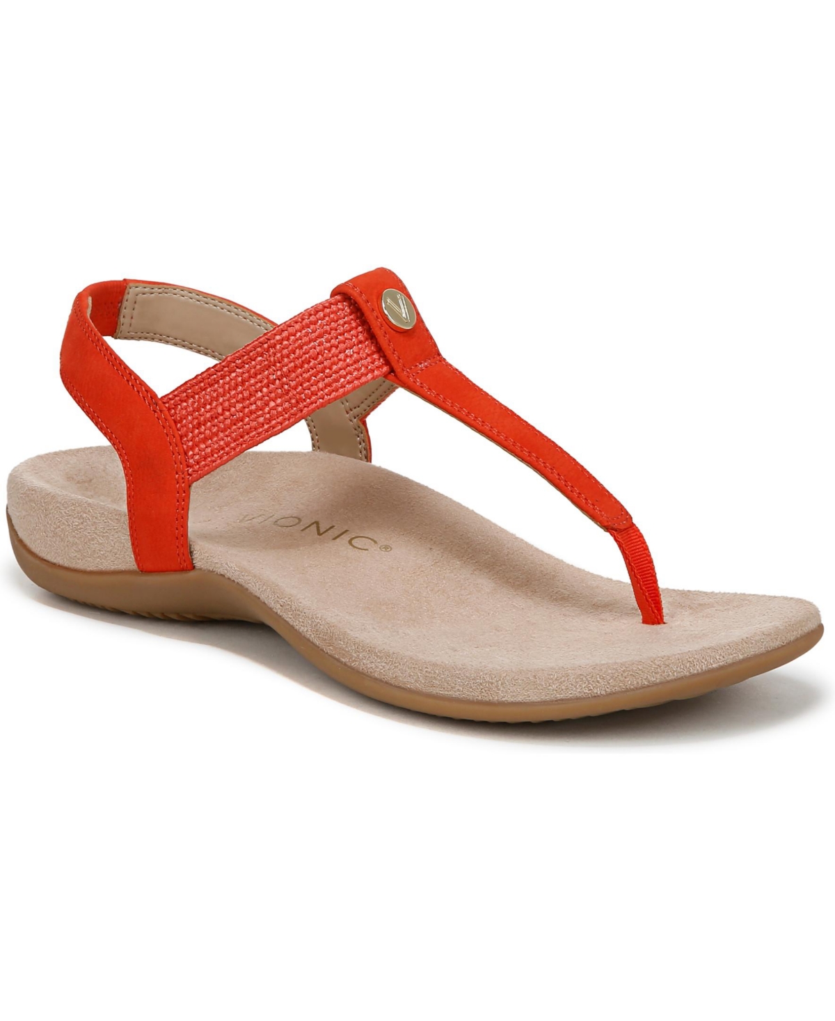 Vionic Womens Brea Slingback Sandals - Cherry tomato nubuck