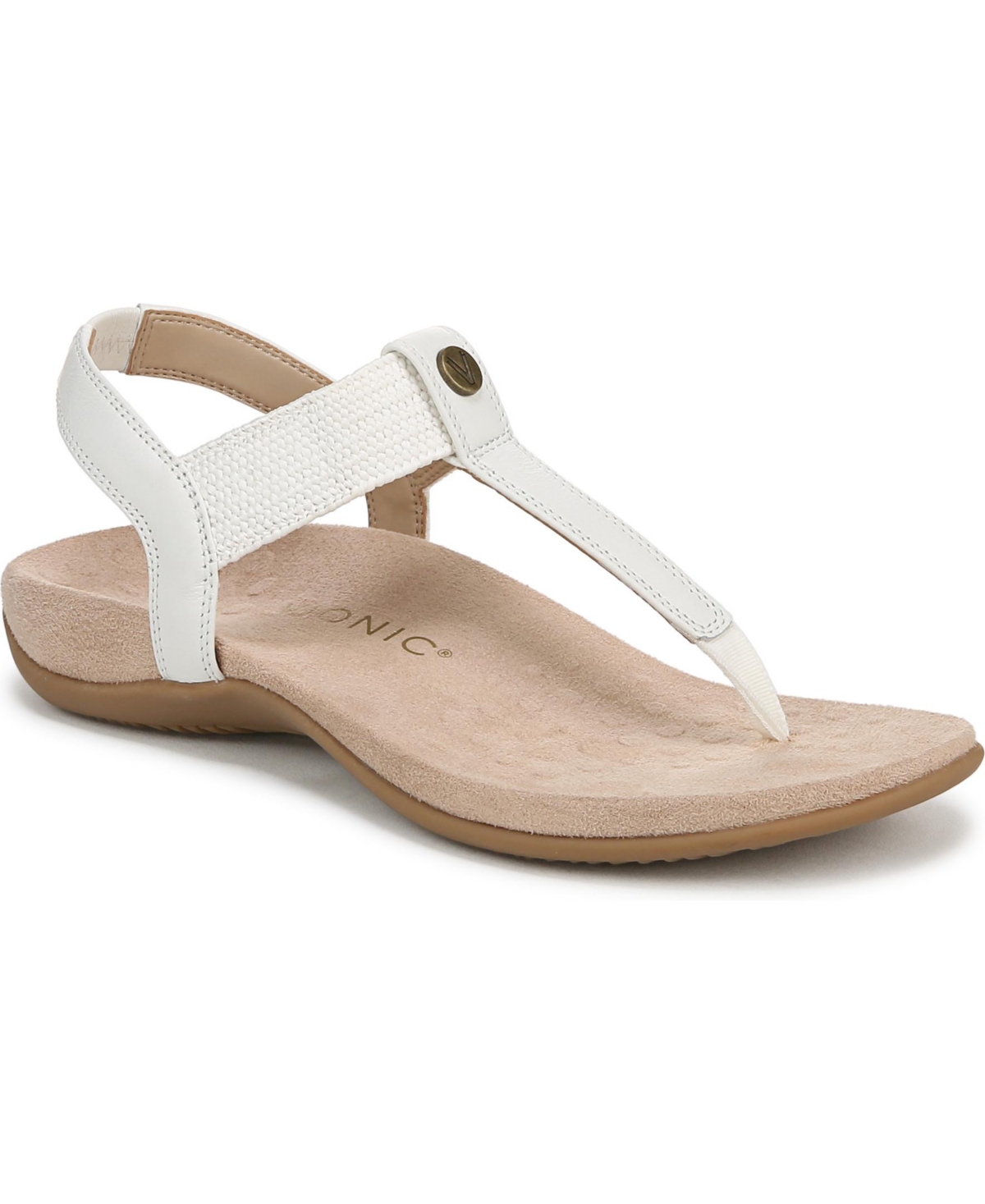 Womens Brea Slingback Sandals - White leather