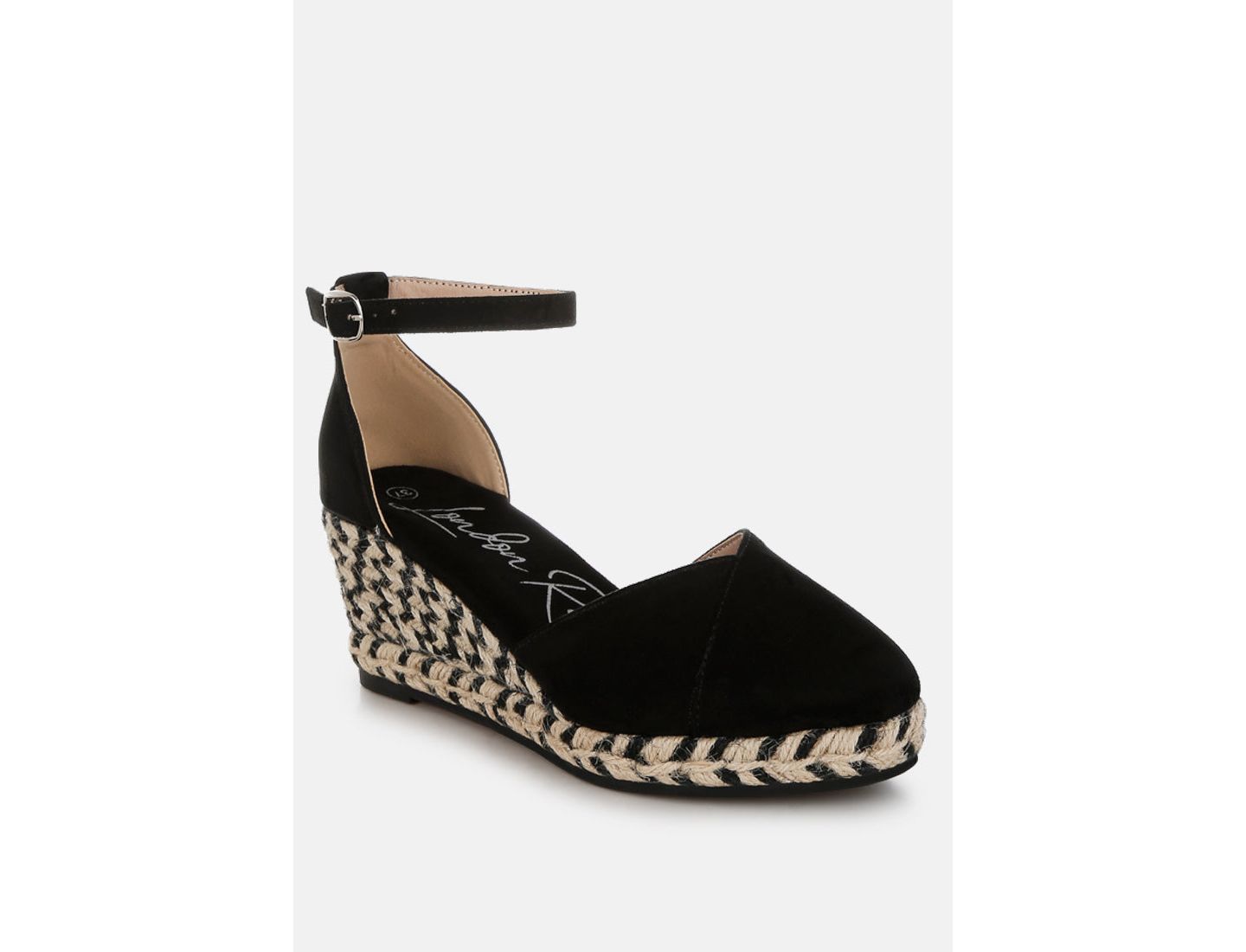 Женские сандалии London Rag Sorcruz Wedge Heel Espadrilles, цвет: Чёрный — фото 1