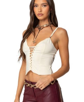 Женская майка с V-образным вырезом и застежкой на молнию Edikted