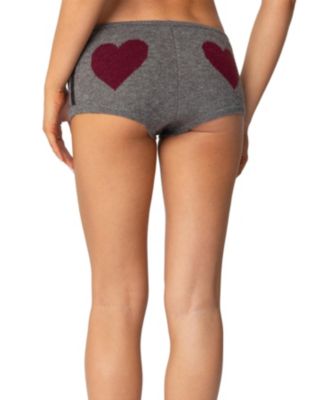 Женские трикотажные микро-шорты с сердечками от Edikted