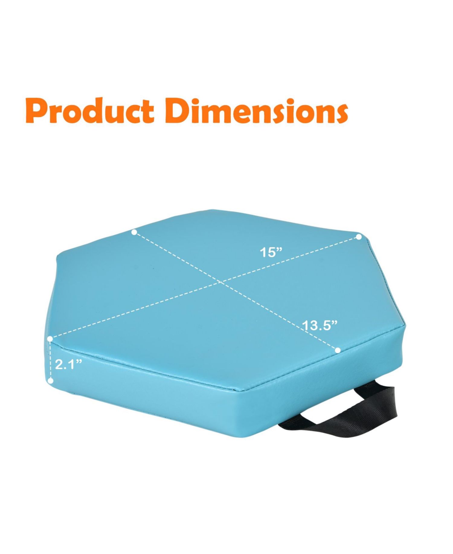 6 Pieces Multifunctional Hexagon Toddler Floor Cushions Classroom Seating with Handles