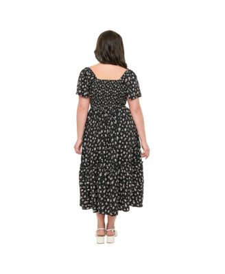 Платье Миди с присборенным лифом большого размера