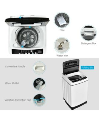 Full-Automatic Washing Machine 1.5 Cubic Feet 11 LBS Washer and Dryer