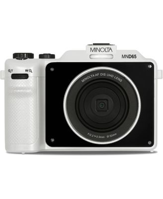 Minolta MND65 Selfie Shot Digital Camera, White with Purple Faceplate