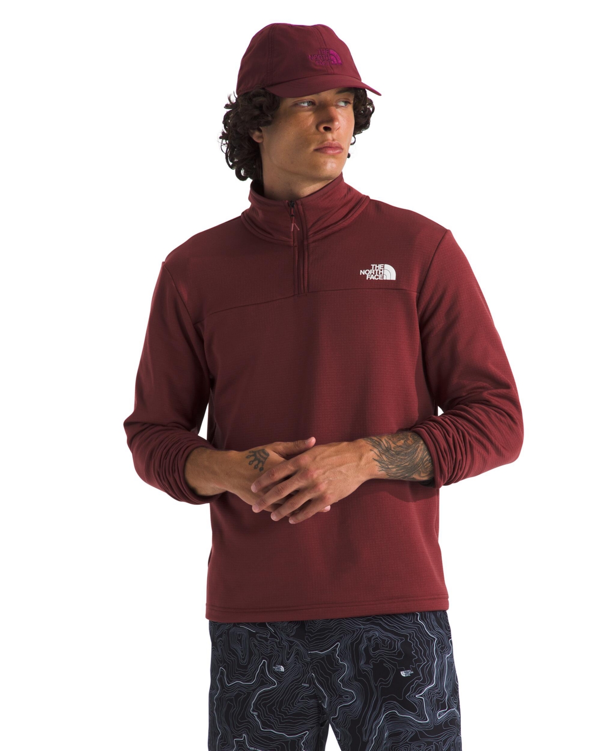 THE NORTH FACE MEN'S CEDAR TRAIL GRID FLEECE ZIP SWEATSHIRT 