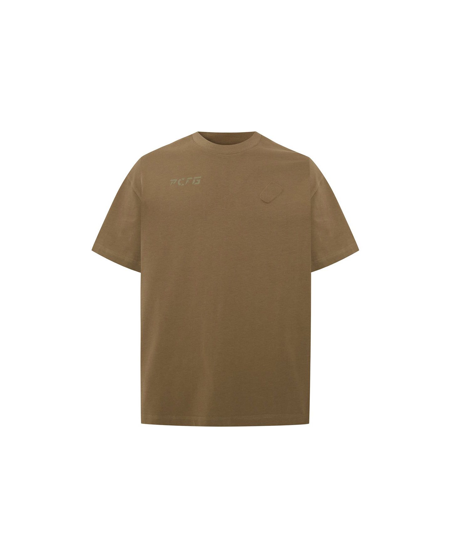 Мужская футболка PCFG Cotton With Emboss Detail, цвет: Коричневый — фото 4