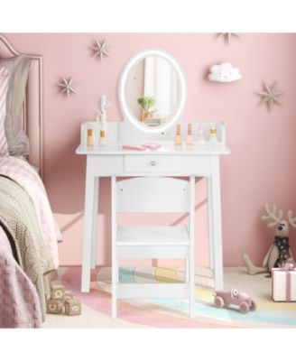 Kids Vanity Set with Lighted Mirror Fun and Stylish Dressing Table for Toddlers