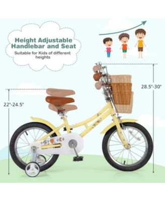 Slickblue 4–7 Year Old Kids Bicycle with Bell, Reflectors, and Adjustable Height Features