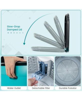 7.7 lbs Full-Automatic Washing Machine with 10 Washing Programs