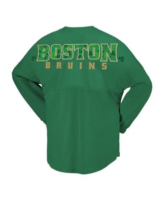 Женская футболка из джерси Fanatics Kelly Green Boston Bruins с изображением Духа Дня Святого Патрика