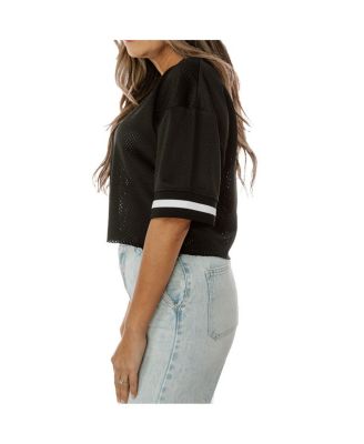 Женский черный сетчатый укороченный топ из джерси Chicago Bears от Gameday Couture