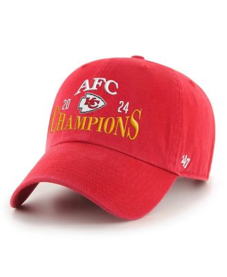 '47 Brand - Men's Red Kansas City Chiefs 2024 AFC Champions Clean Up Adjustable Hat