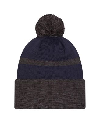 Мужская вязаная шапка New Era темно-синего цвета LA Galaxy 2025 Kickoff с манжетами и помпоном