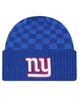 New Era - Men's Royal New York Giants Checkered Cuffed Knit Hat